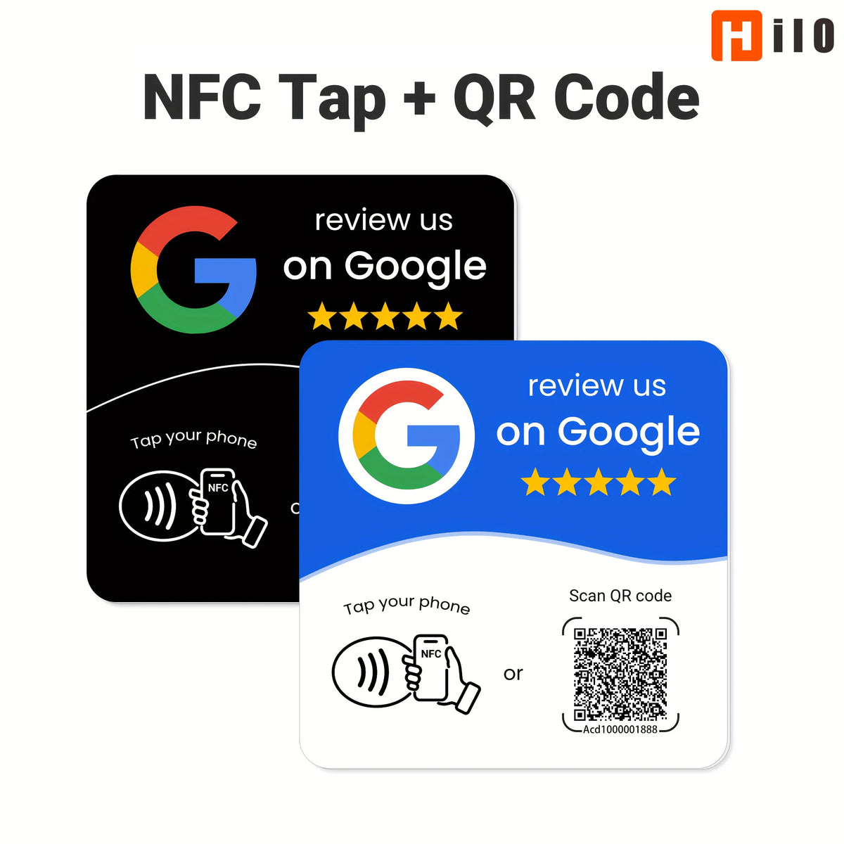 NFC 215 Square Review Card – Programmable Table Stand